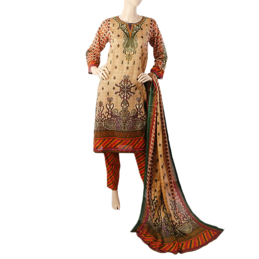 Karizma Chahat Printed Lawn 3 Pcs Unstitched Suit - C, Women, 3Pcs Shalwar Suit, United Textiles, Chase Value