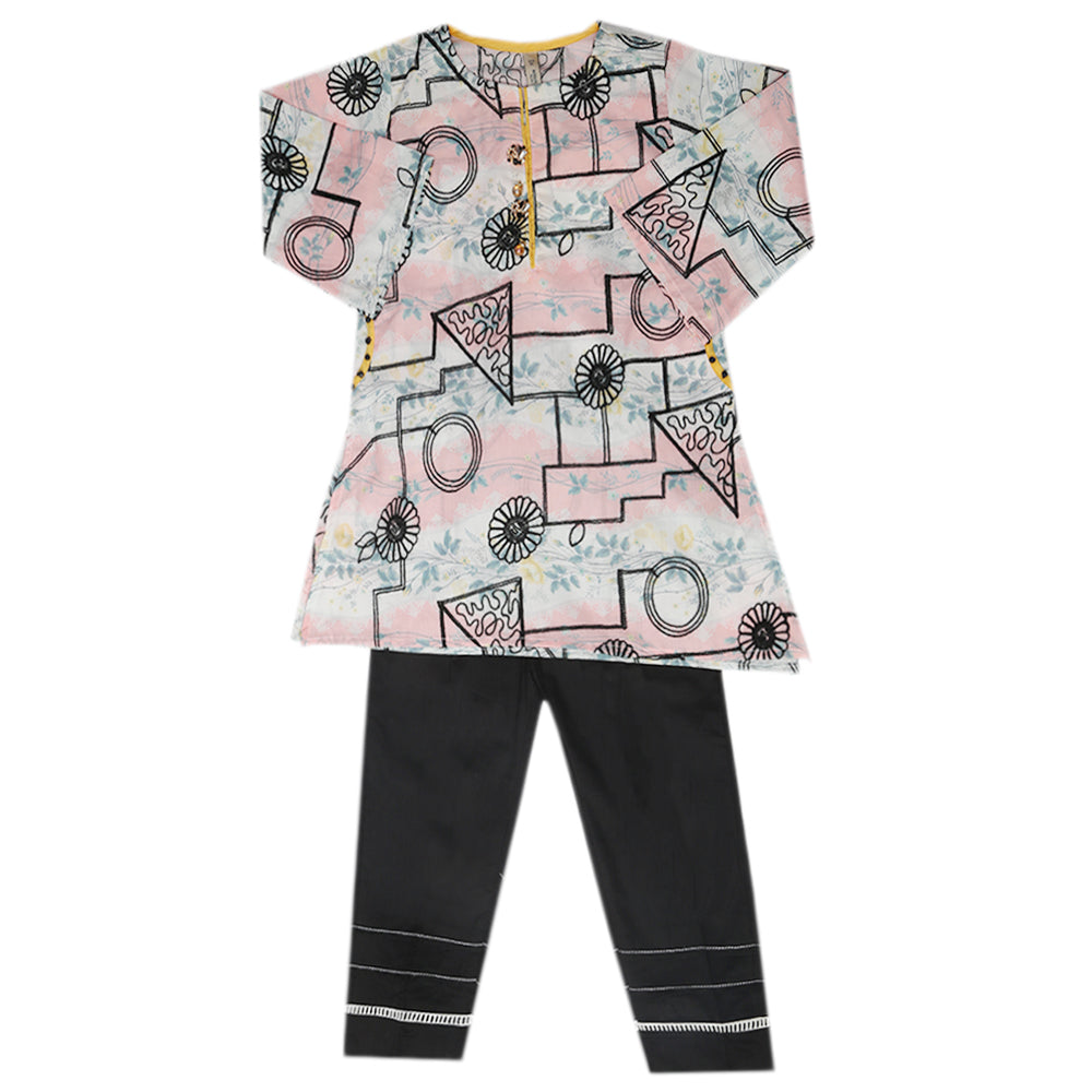 Girls Shalwar Suit - Pink, Girls Shalwar Kameez, Chase Value, Chase Value