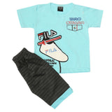 Boys 2 Pcs Suit Half Sleeves - Blue, Kids, Boys Sets And Suits, Chase Value, Chase Value