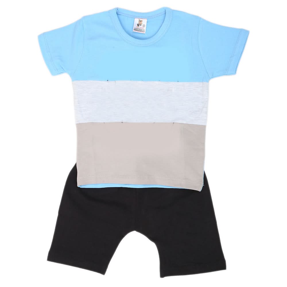 Boys Half Sleeves 2 Piece Suit - Sky Blue, Kids, Boys Sets And Suits, Chase Value, Chase Value