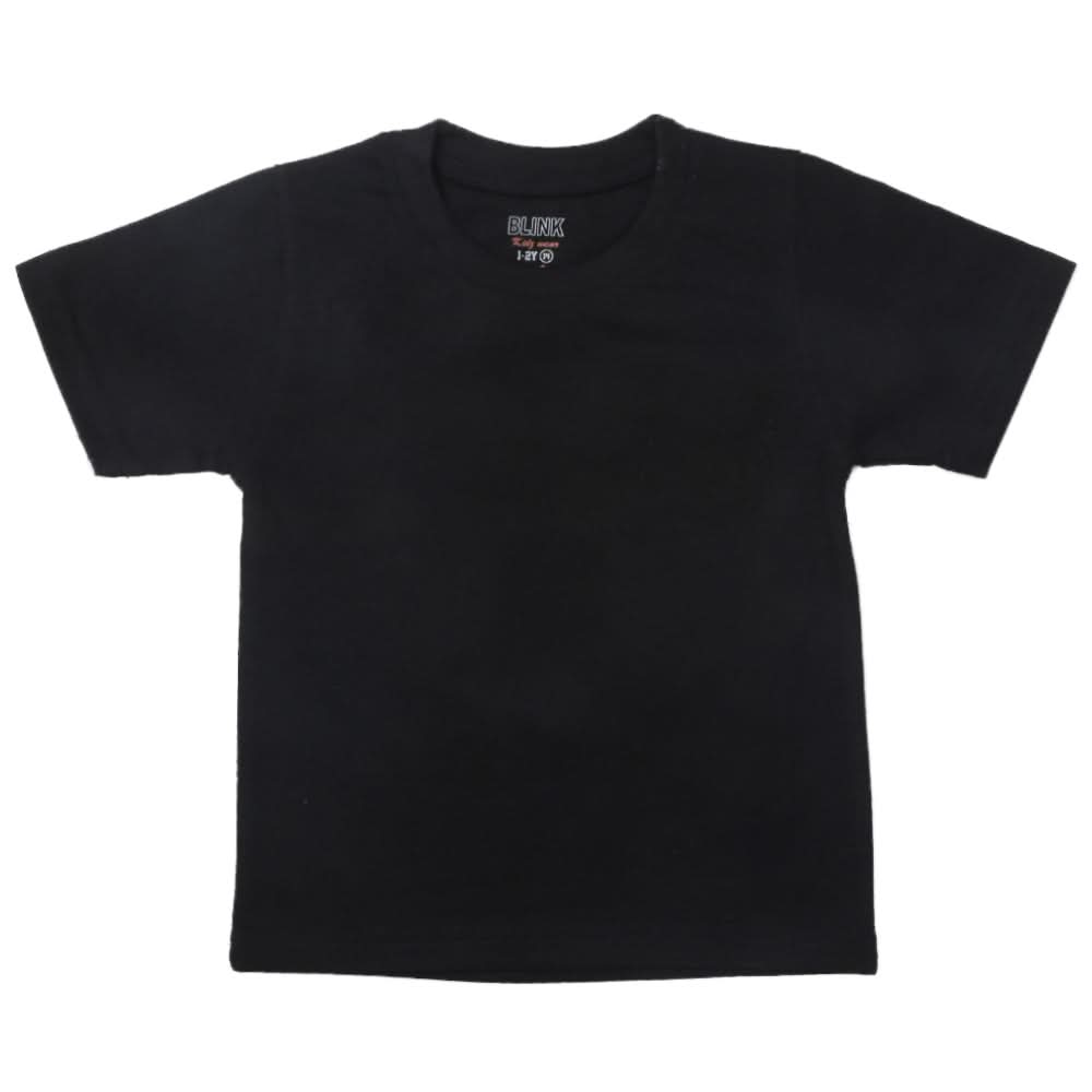 Boys Half Sleeves Logo T-Shirt - Black, Kids, Boys T-Shirts, Chase Value, Chase Value