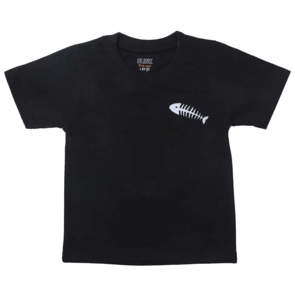 Boys Half Sleeves Logo T-Shirt - Black, Kids, Boys T-Shirts, Chase Value, Chase Value