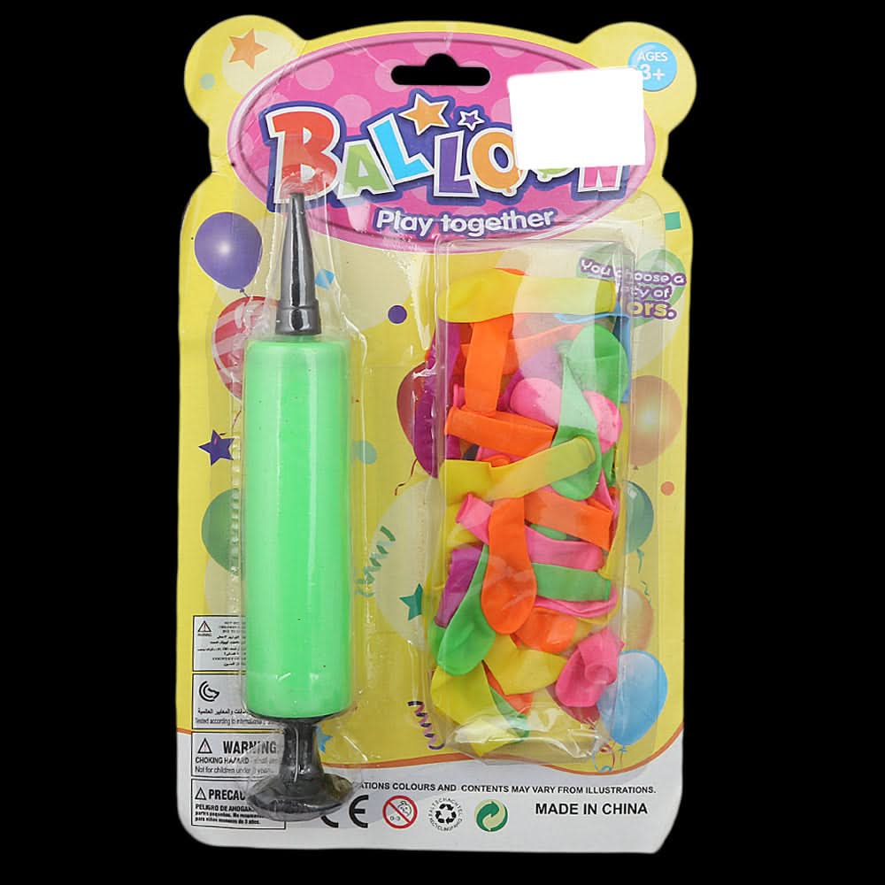 Party Balloons With Pump - Green, Kids, Balloons, Chase Value, Chase Value