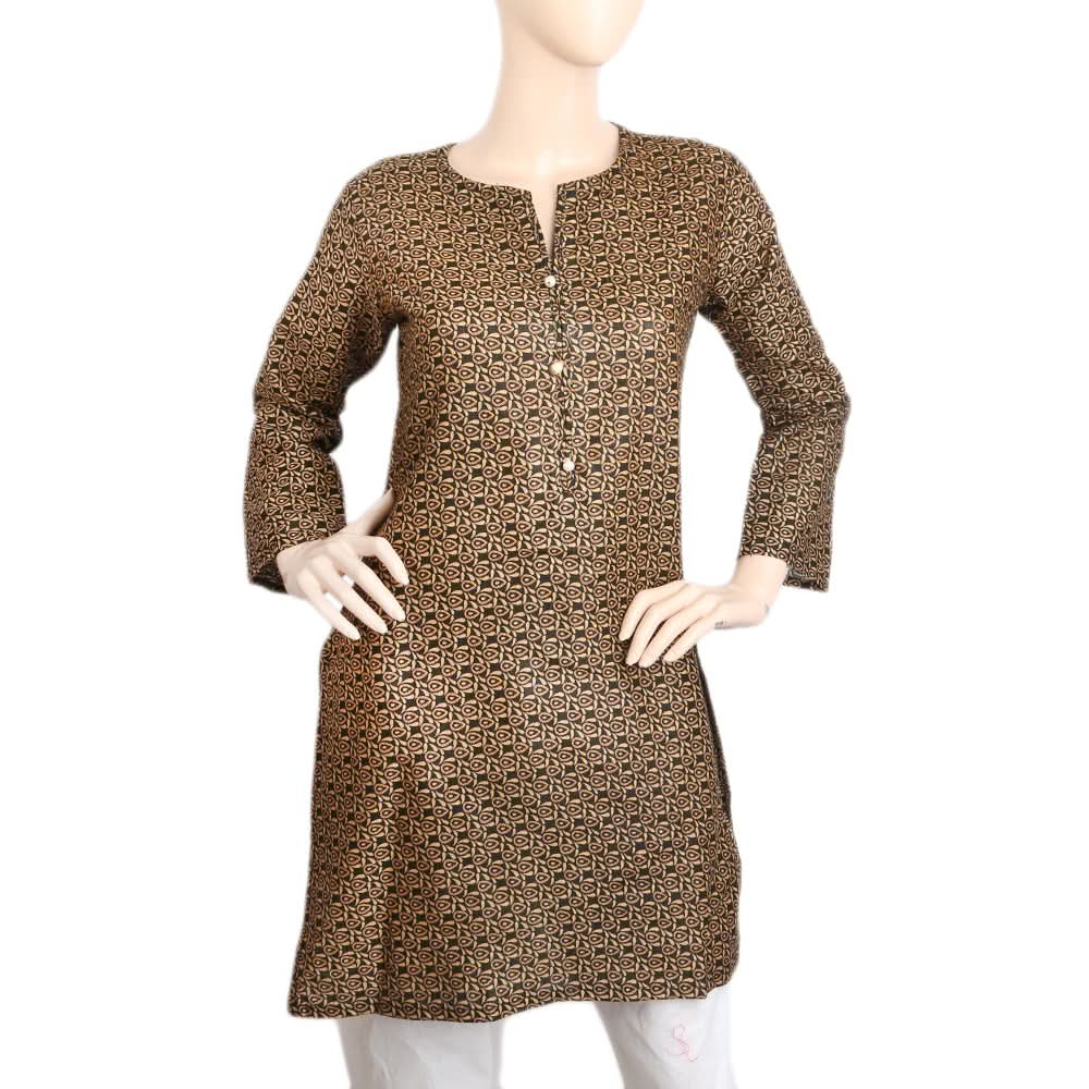 Women's Kurti - Golden, Women, Ready Kurtis, Chase Value, Chase Value