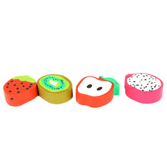 Fruit Eraser 4 Piece Set - Multi, Kids, Pencil Boxes And Stationery Sets, Chase Value, Chase Value