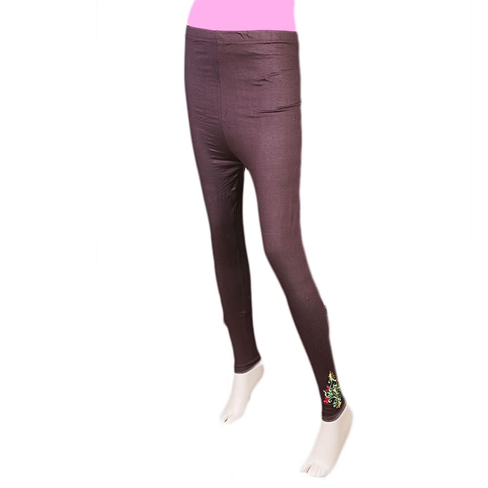 Women's Embroidered Tights - Brown, Women, Pants & Tights, Chase Value, Chase Value