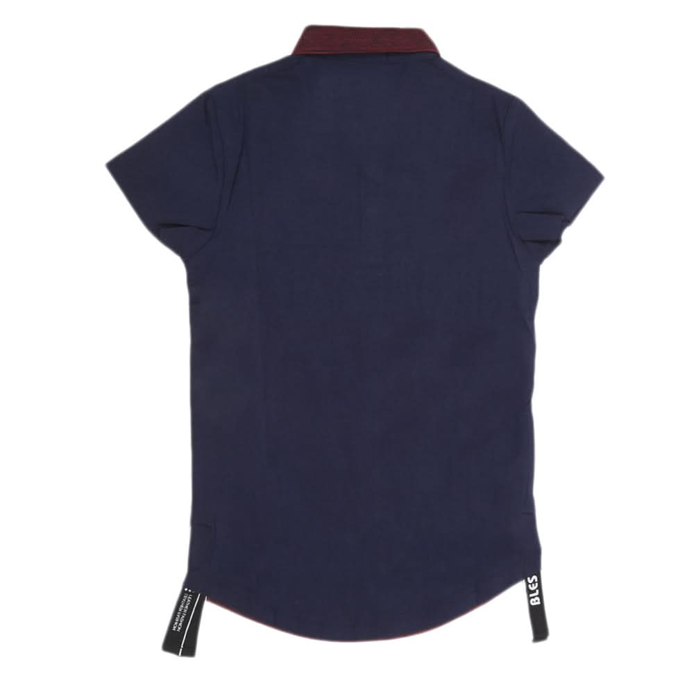 Boys Half Sleeves Round Neck T-Shirt - Navy Blue, Kids, Boys T-Shirts, Chase Value, Chase Value