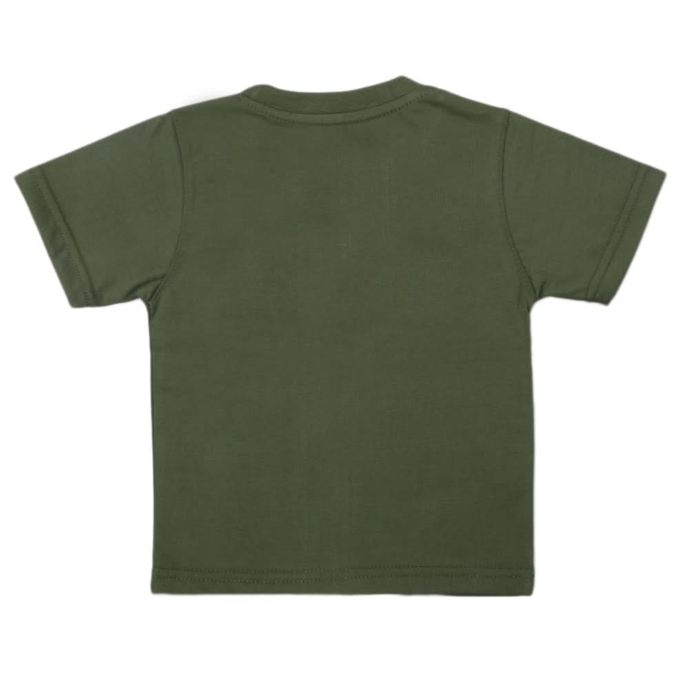 Boys Half Sleeves Logo T-Shirt - Green, Kids, Boys T-Shirts, Chase Value, Chase Value