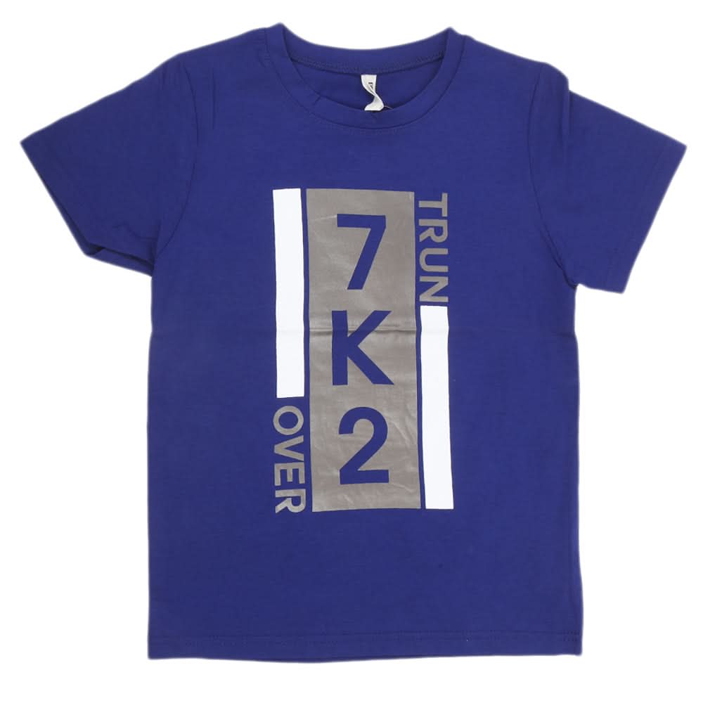 Boys Round Neck T-Shirt - Royal Blue, Kids, Boys T-Shirts, Chase Value, Chase Value