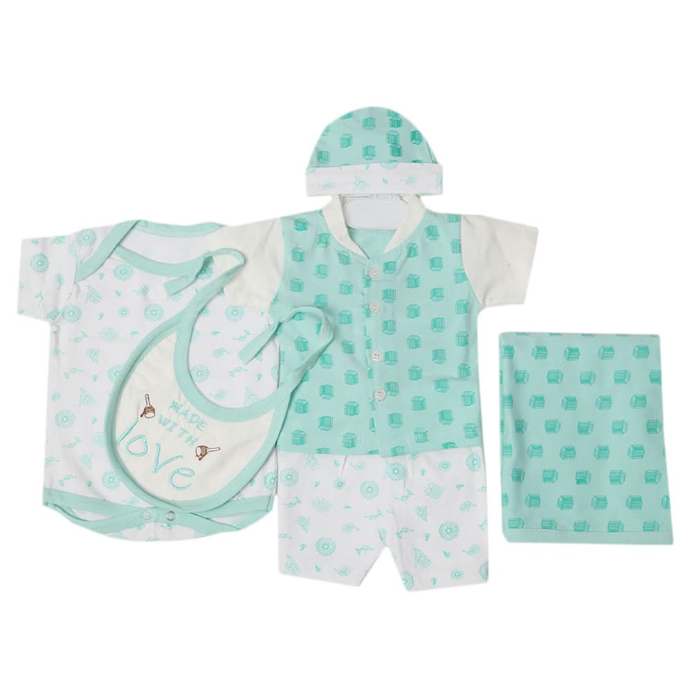 Gift Set 6Pcs - Cyan, Kids, Newborn Boys Sets And Suits, Chase Value, Chase Value