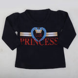 Newborn Girls Full Sleeves T-Shirt - Navy Blue, Kids, NB Girls T-Shirts, Chase Value, Chase Value