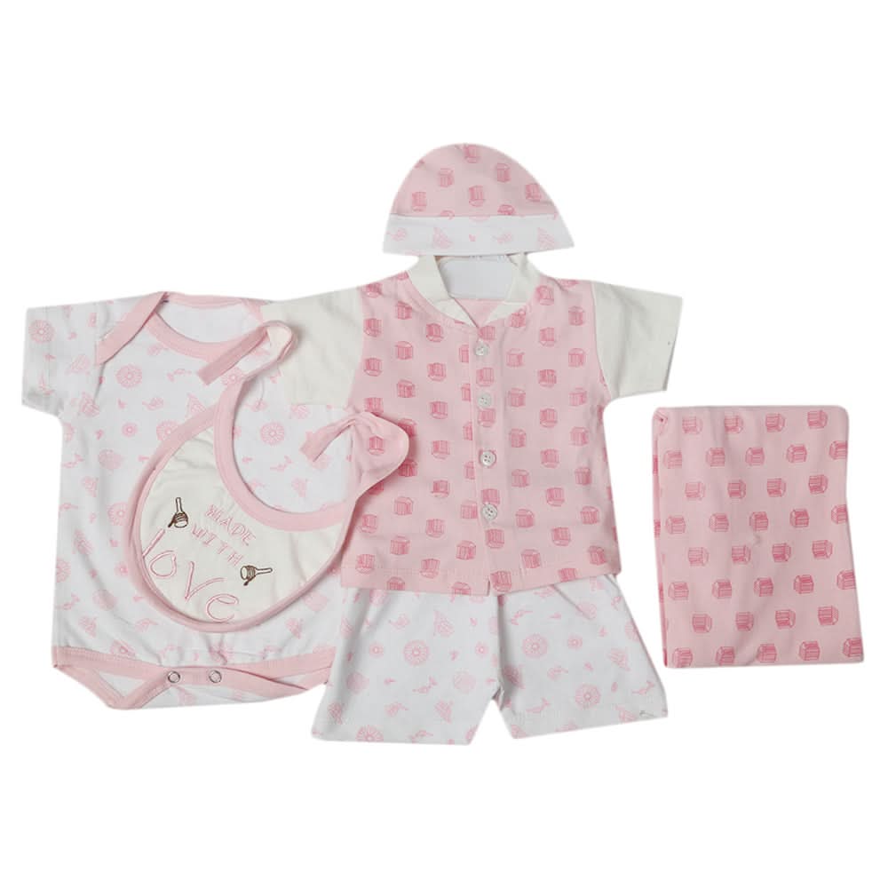 Gift Set 6Pcs - Pink, Kids, Newborn Boys Sets And Suits, Chase Value, Chase Value