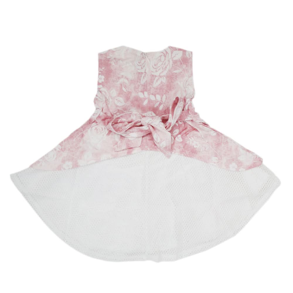 Newborn Girls Frock-A.F 4008 - Tea Pink, Kids, NB Girls Frocks, Chase Value, Chase Value