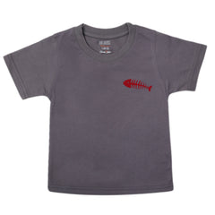 Boys Half Sleeves Logo T-Shirt - Grey, Kids, Boys T-Shirts, Chase Value, Chase Value