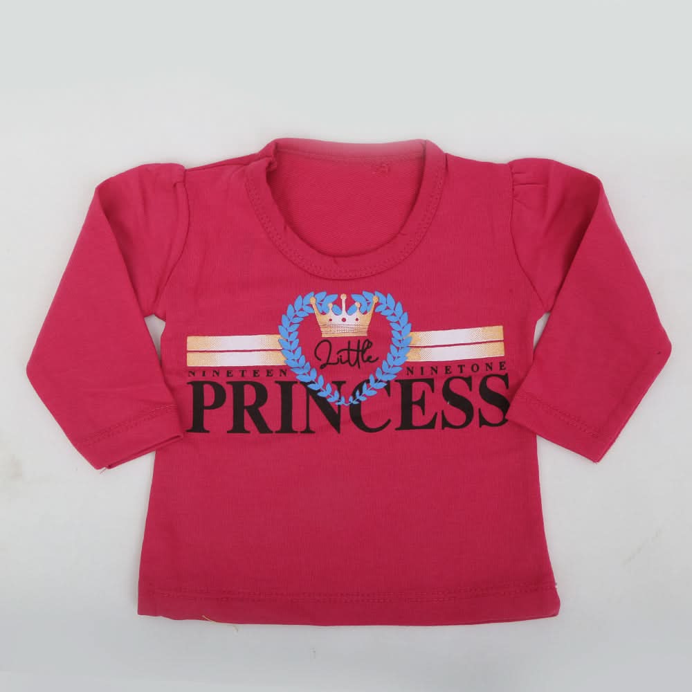Newborn Girls Full Sleeves T-Shirt - Pink, Kids, NB Girls T-Shirts, Chase Value, Chase Value