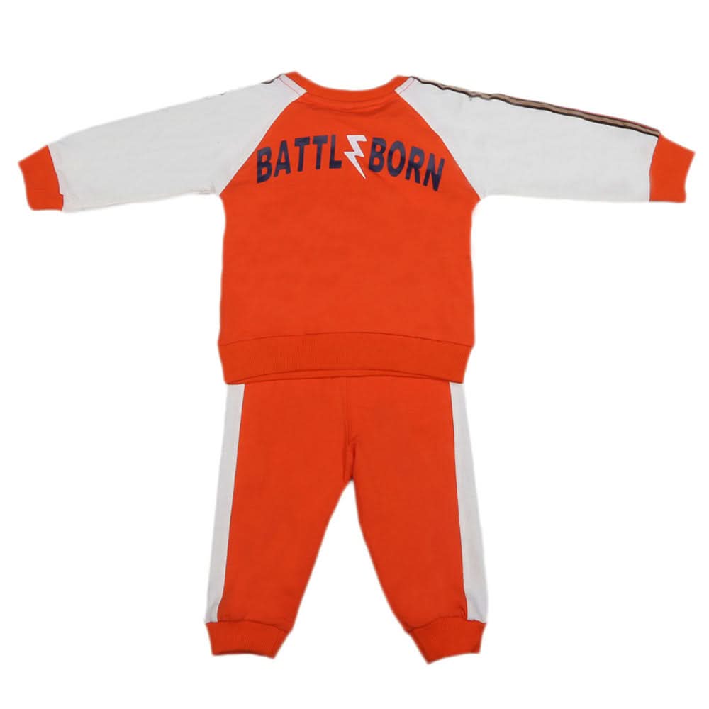 Boys Full Sleeves 2 Pcs Suit - Orange, Kids, Boys Sets And Suits, Chase Value, Chase Value
