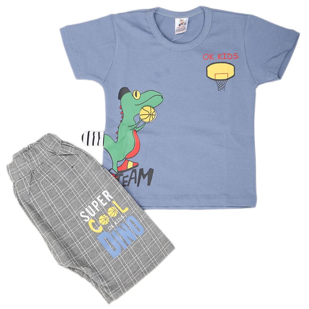 Boys Half Sleeves 2 Piece Suit - Blue, Kids, Boys Sets And Suits, Chase Value, Chase Value