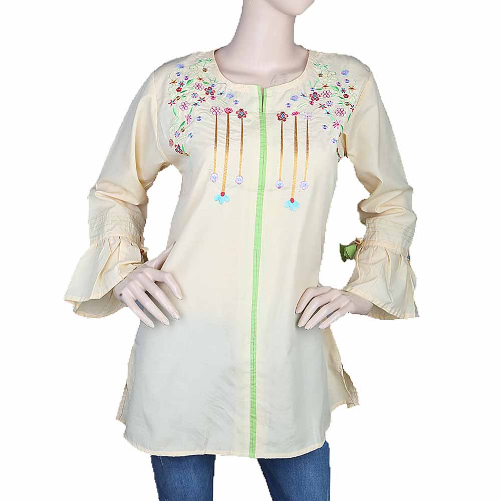 Women's Embroidered Western Top - Skin, Women, T-Shirts And Tops, Chase Value, Chase Value