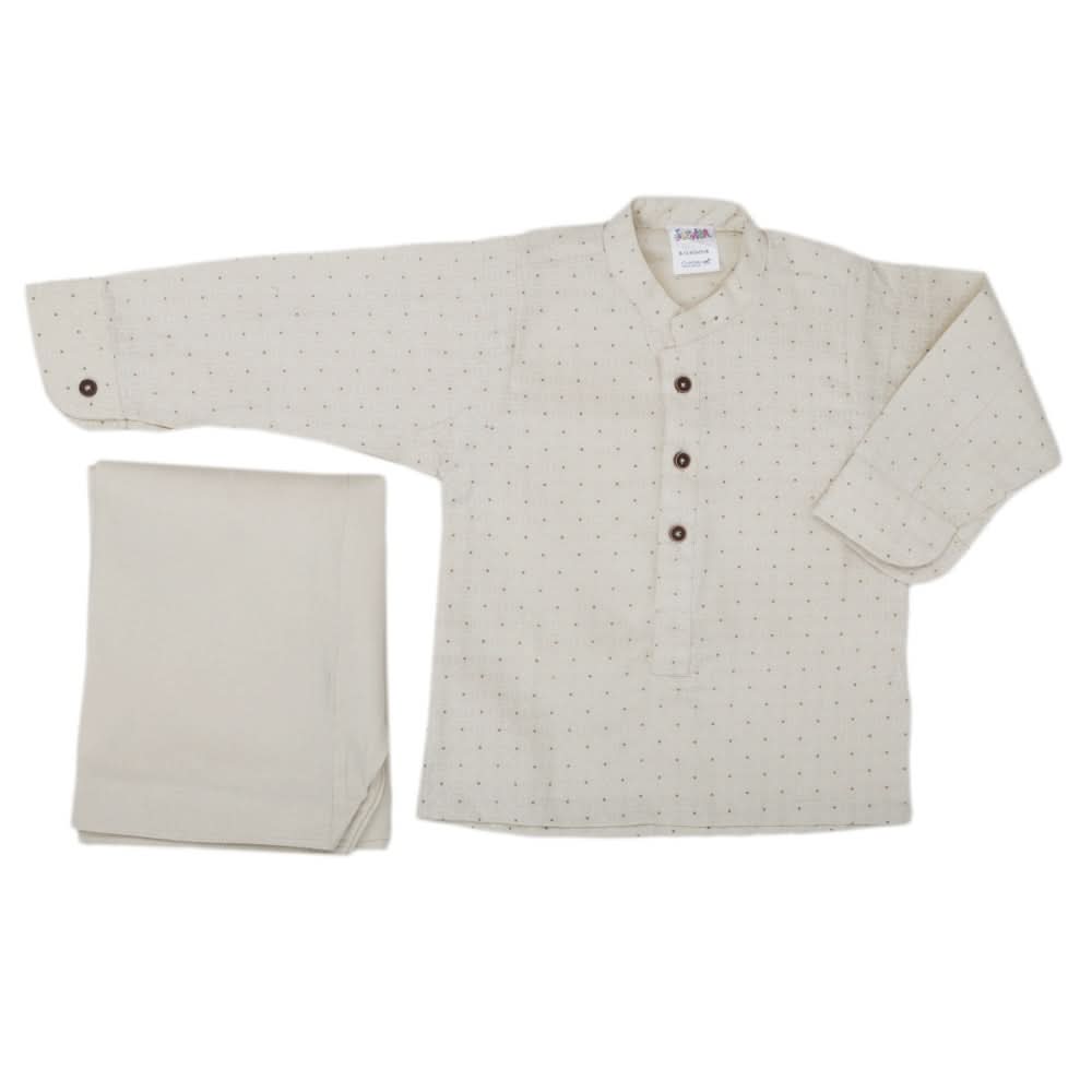 Newborn Printed Kurta Shalwar L.C 8099-A,B - Fawn, Kids, NB Boys Shalwar Suits, Chase Value, Chase Value