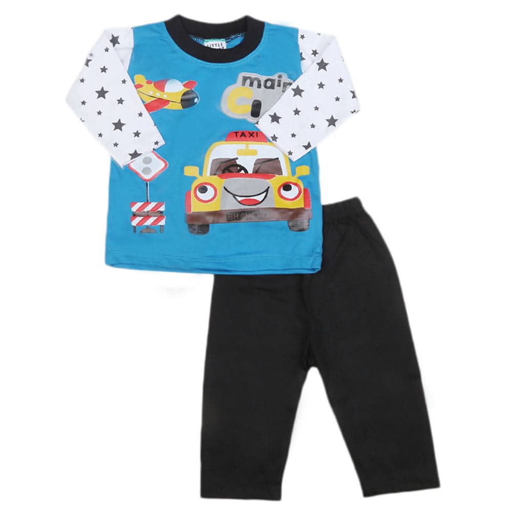 Boys Full Sleeves 2 Pcs Suit - Blue, Kids, Boys Sets And Suits, Chase Value, Chase Value