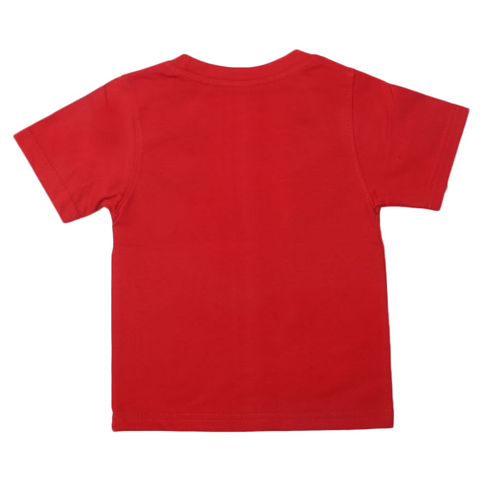 Boys Half Sleeves Logo T-Shirt - Red, Kids, Boys T-Shirts, Chase Value, Chase Value