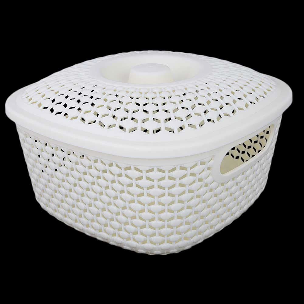 Plastic Basket With Cover - Fawn, Home & Lifestyle, Storage Boxes, Chase Value, Chase Value