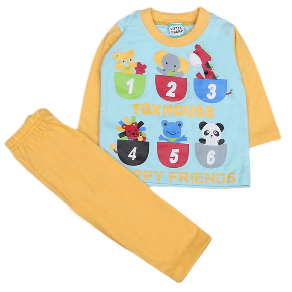 Boys Full Sleeves 2 Pcs Suit - Yellow, Kids, Boys Sets And Suits, Chase Value, Chase Value