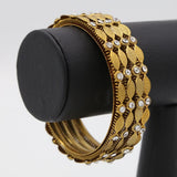 Women's Bangle 4 Piece Set - Golden, Women, Bangles & Bracelets, Chase Value, Chase Value