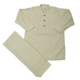 Newborn Printed Kurta Shalwar L.C 8099-A,B - Yellow, Kids, NB Boys Shalwar Suits, Chase Value, Chase Value