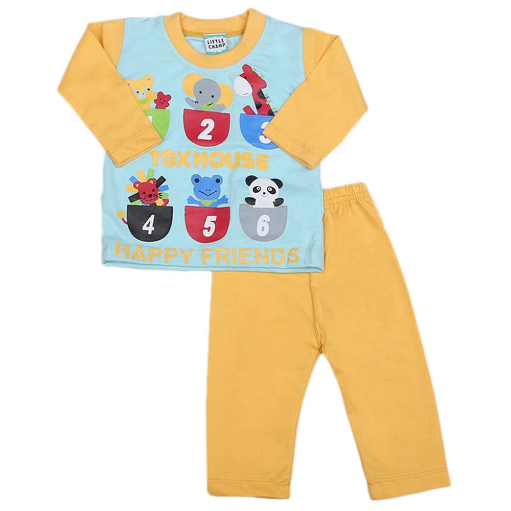 Boys Full Sleeves 2 Pcs Suit - Yellow, Kids, Boys Sets And Suits, Chase Value, Chase Value