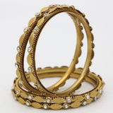 Women's Bangle 4 Piece Set - Golden, Women, Bangles & Bracelets, Chase Value, Chase Value