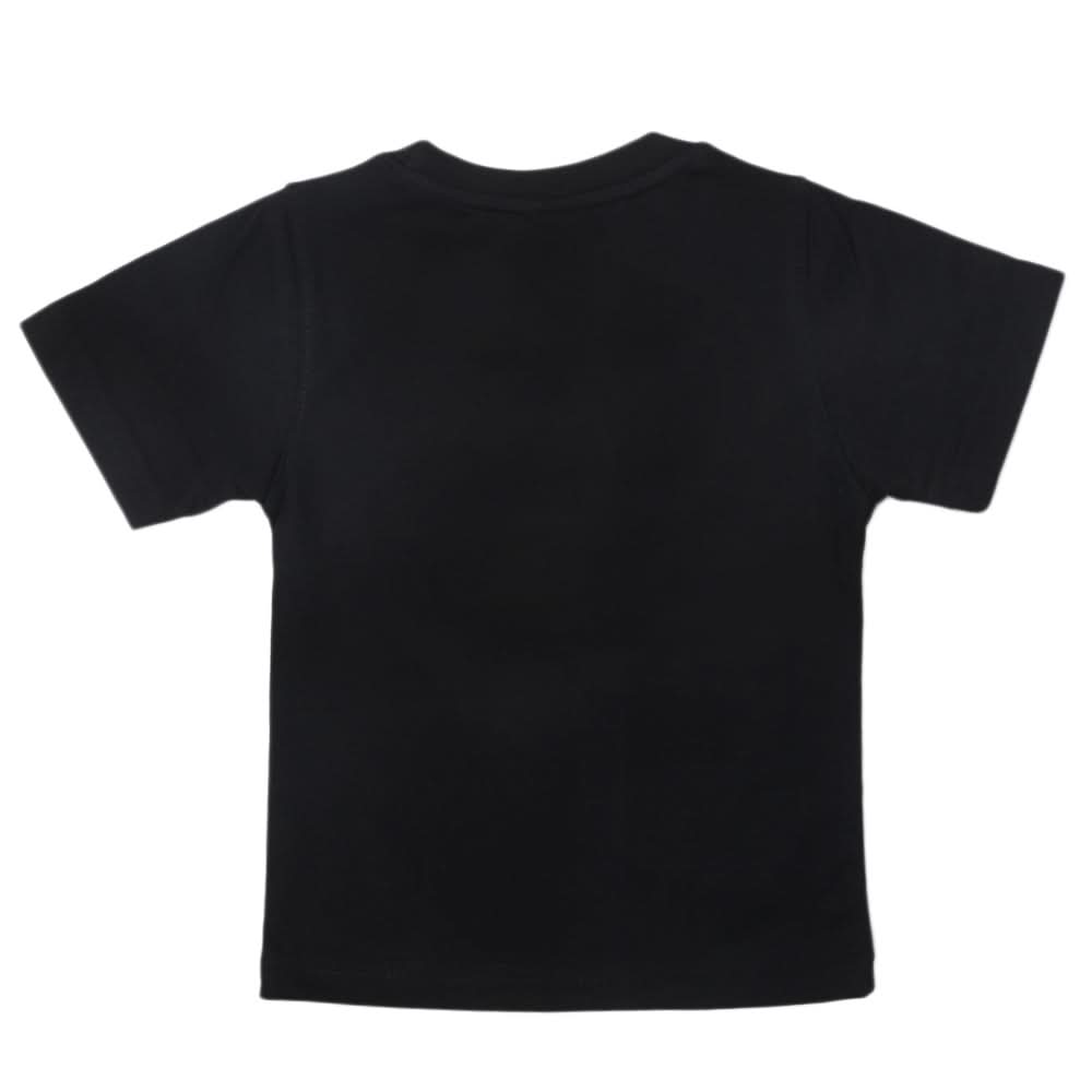 Boys Half Sleeves Logo T-Shirt - Black, Kids, Boys T-Shirts, Chase Value, Chase Value