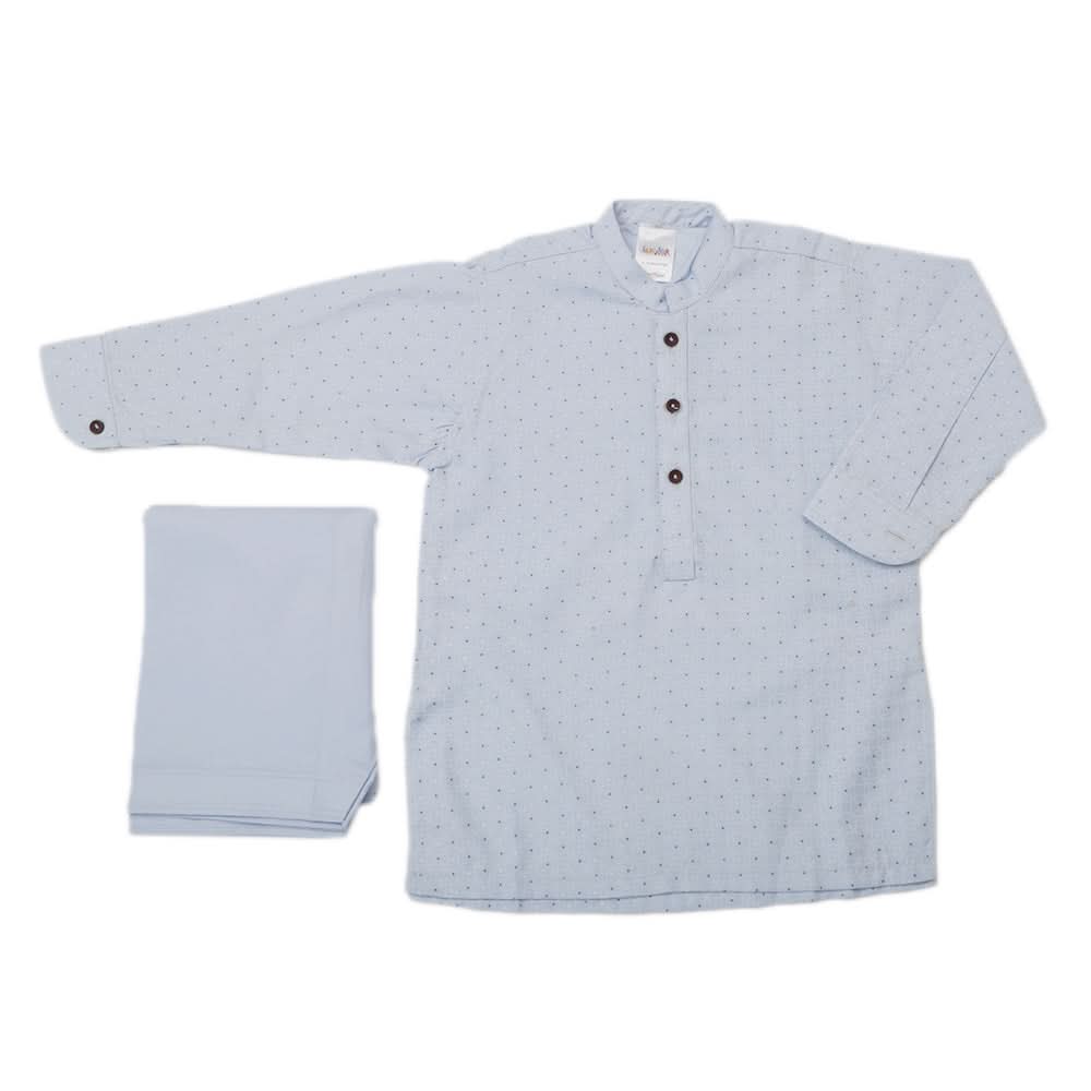 Newborn Printed Kurta Shalwar L.C 8099-A,B - Blue, Kids, NB Boys Shalwar Suits, Chase Value, Chase Value
