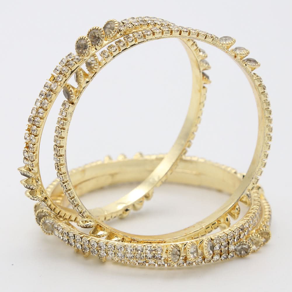Women's Stone Bangle 4 Piece Set - Golden, Women, Bangles & Bracelets, Chase Value, Chase Value