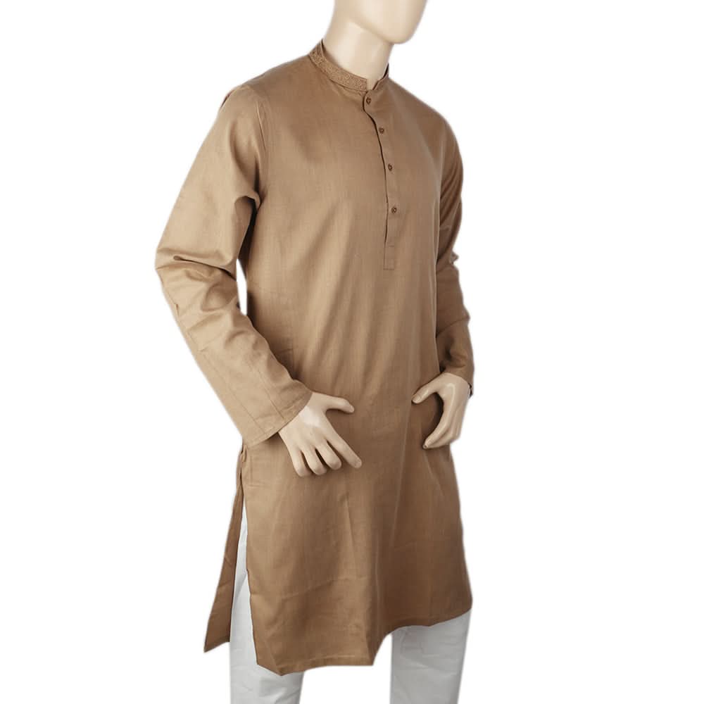 Men's Mashriq Slim Fit Kurta - Brown, Men, Kurtas, Chase Value, Chase Value