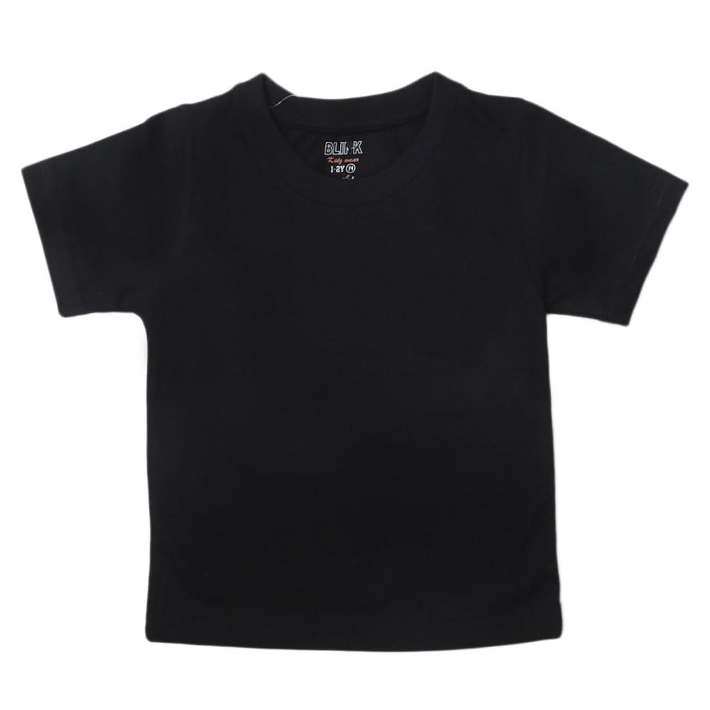 Boys Half Sleeves Logo T-Shirt - Black, Kids, Boys T-Shirts, Chase Value, Chase Value