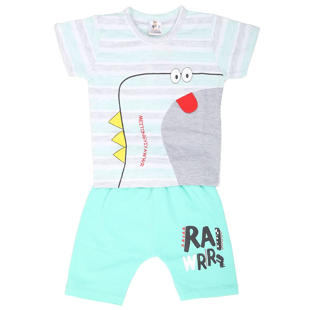 Newborn Boys Half Sleeves Suit - Cyan, Kids, NB Boys Sets And Suits, Chase Value, Chase Value