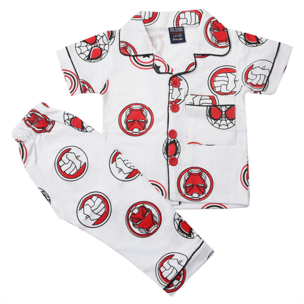 Boys Half Sleeves Night Suit - Red, Boys Sets & Suits, Chase Value, Chase Value
