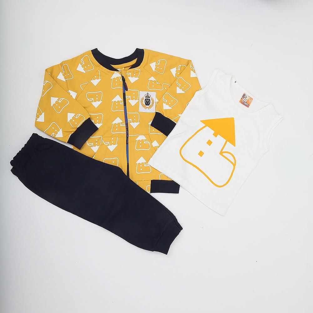 Boys Full Sleeves Suit - Yellow, Kids, Boys Sets And Suits, Chase Value, Chase Value