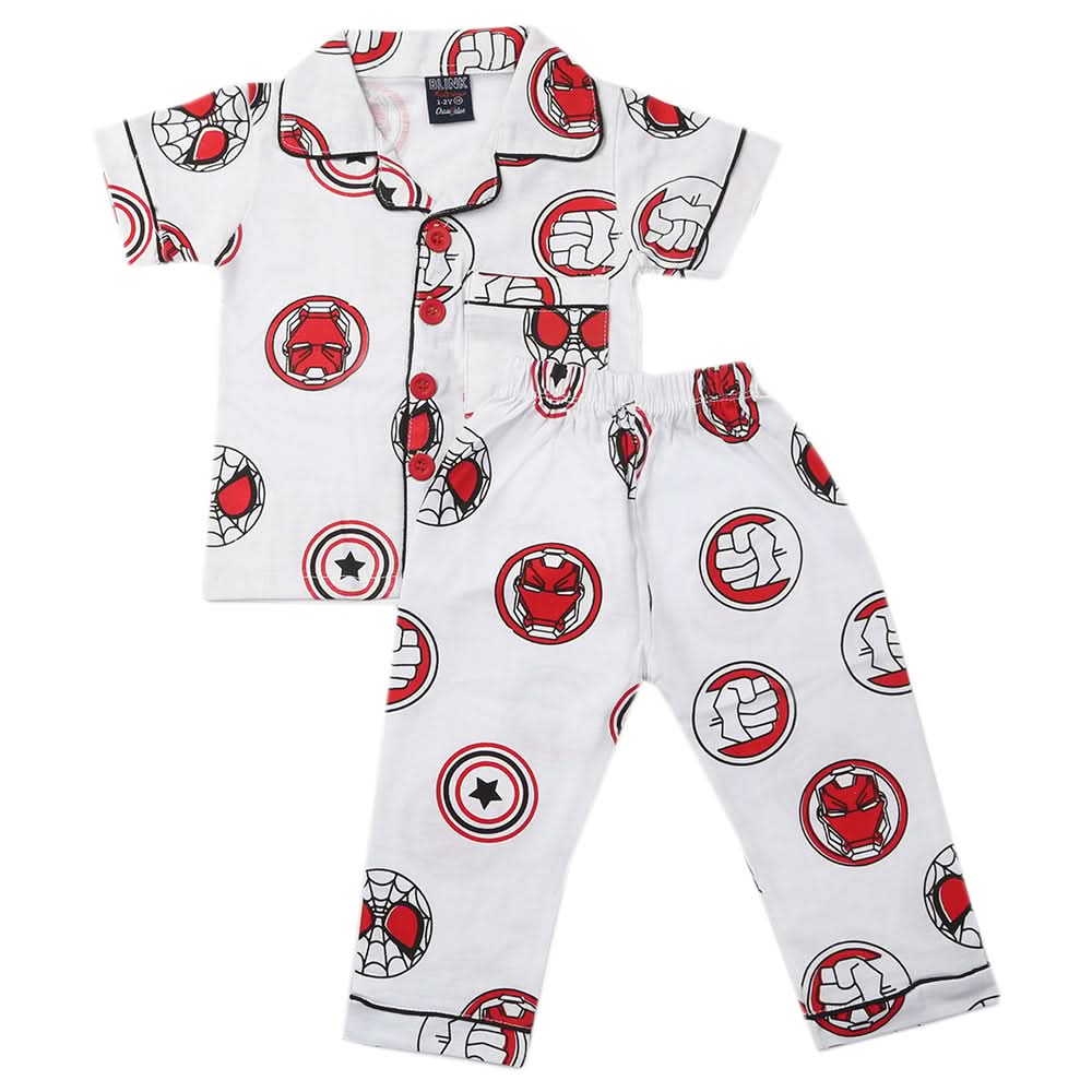 Boys Half Sleeves Night Suit - Red, Boys Sets & Suits, Chase Value, Chase Value