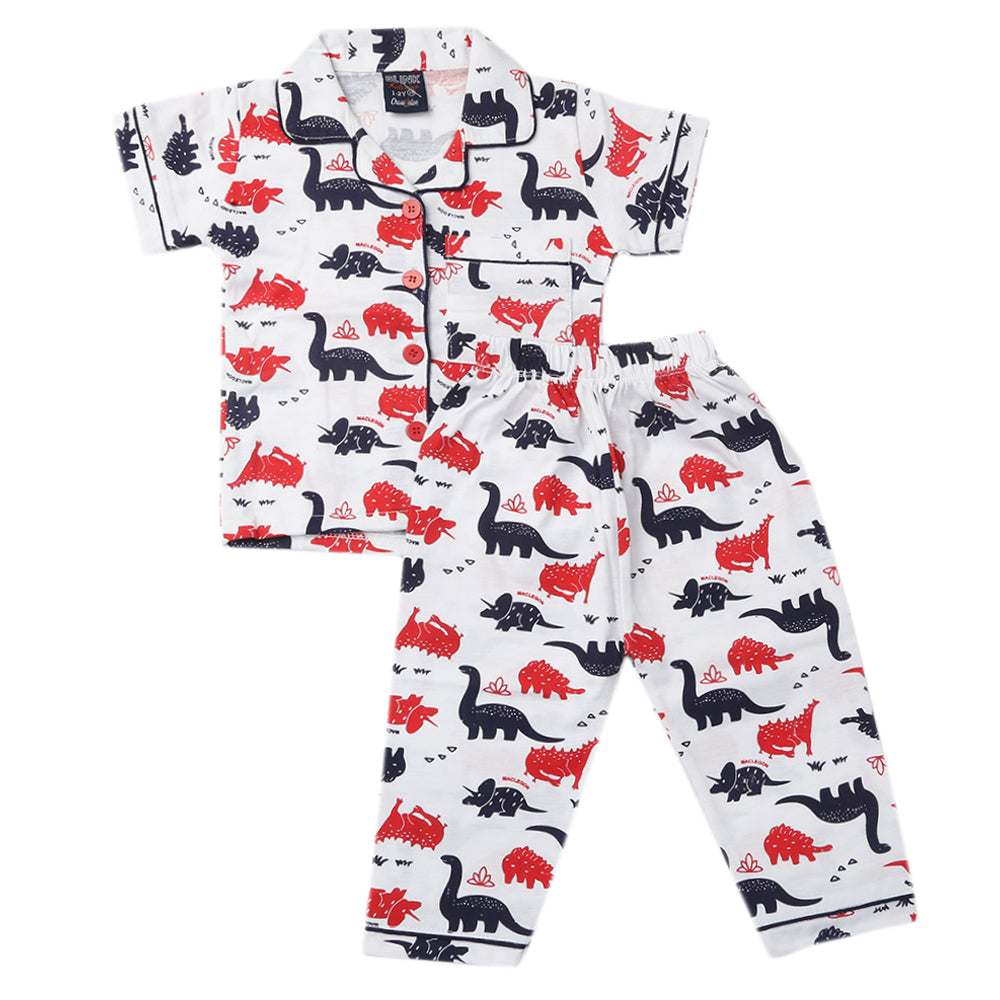 Boys Half Sleeves Night Suit - Red, Boys Sets & Suits, Chase Value, Chase Value