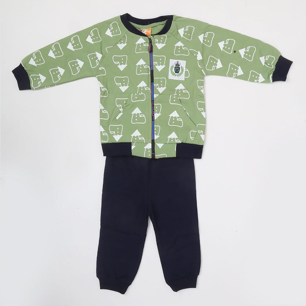 Boys Full Sleeves Suit - Green, Kids, Boys Sets And Suits, Chase Value, Chase Value
