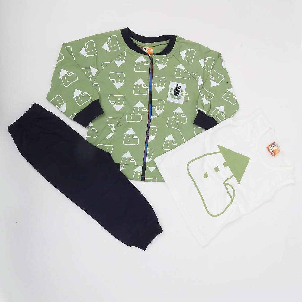 Boys Full Sleeves Suit - Green, Kids, Boys Sets And Suits, Chase Value, Chase Value