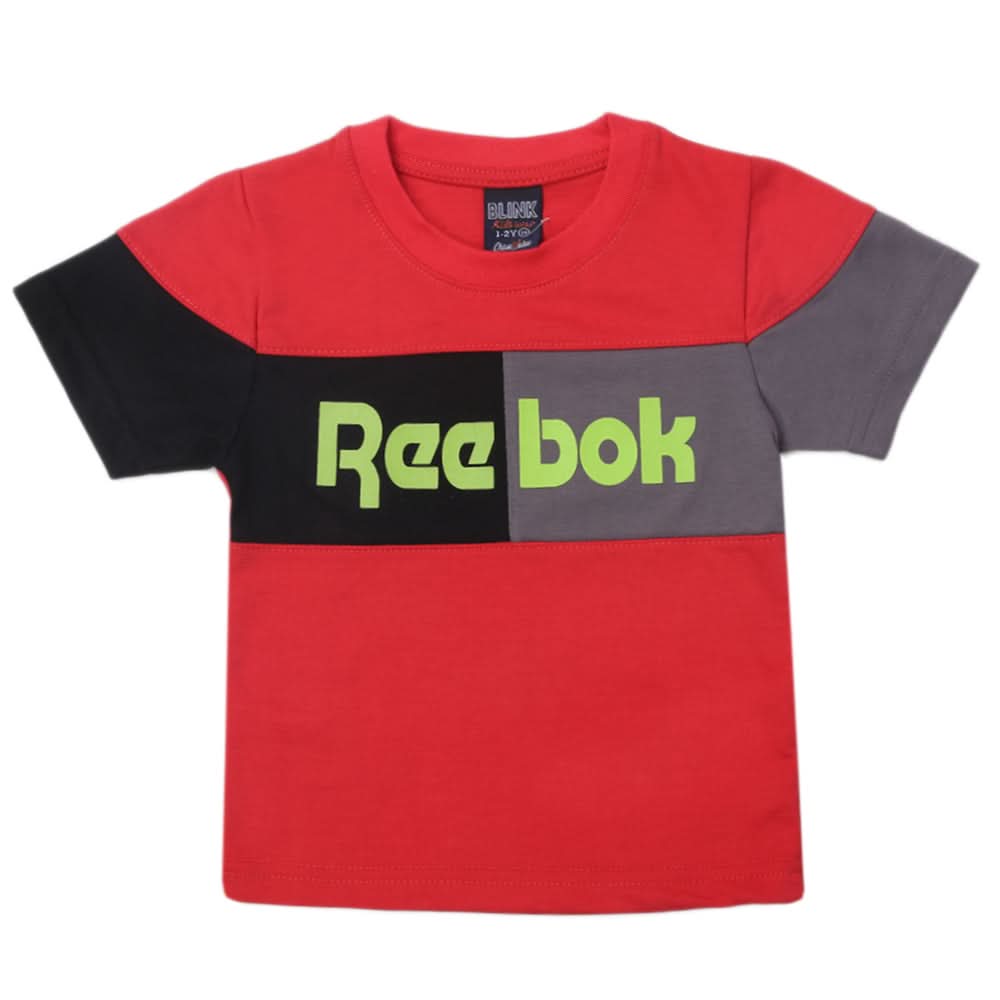 Boys Half Sleeves Logo T-Shirt - Red, Kids, Boys T-Shirts, Chase Value, Chase Value