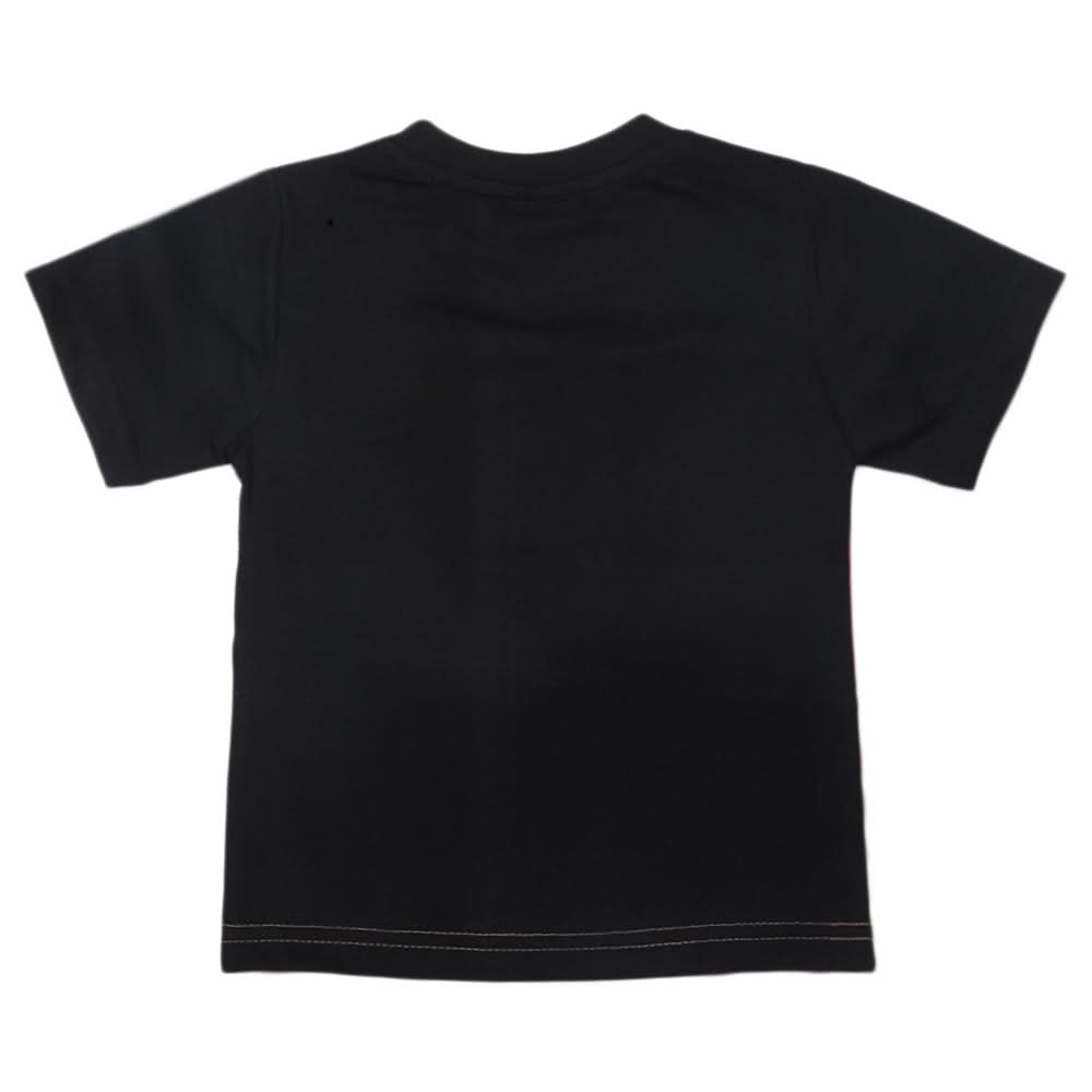 Boys Half Sleeves Logo T-Shirt - Black, Kids, Boys T-Shirts, Chase Value, Chase Value