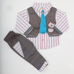 Newborn Boys Full Sleeves Suit - Grey, Kids, NB Boys Sets And Suits, Chase Value, Chase Value