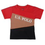Boys Half Sleeves Logo T-Shirt - Red, Kids, Boys T-Shirts, Chase Value, Chase Value