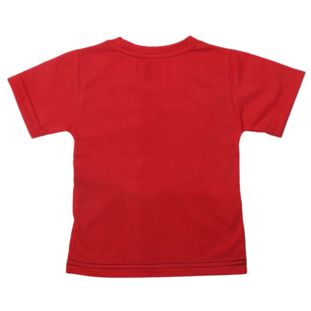 Boys Half Sleeves Logo T-Shirt - Red, Kids, Boys T-Shirts, Chase Value, Chase Value