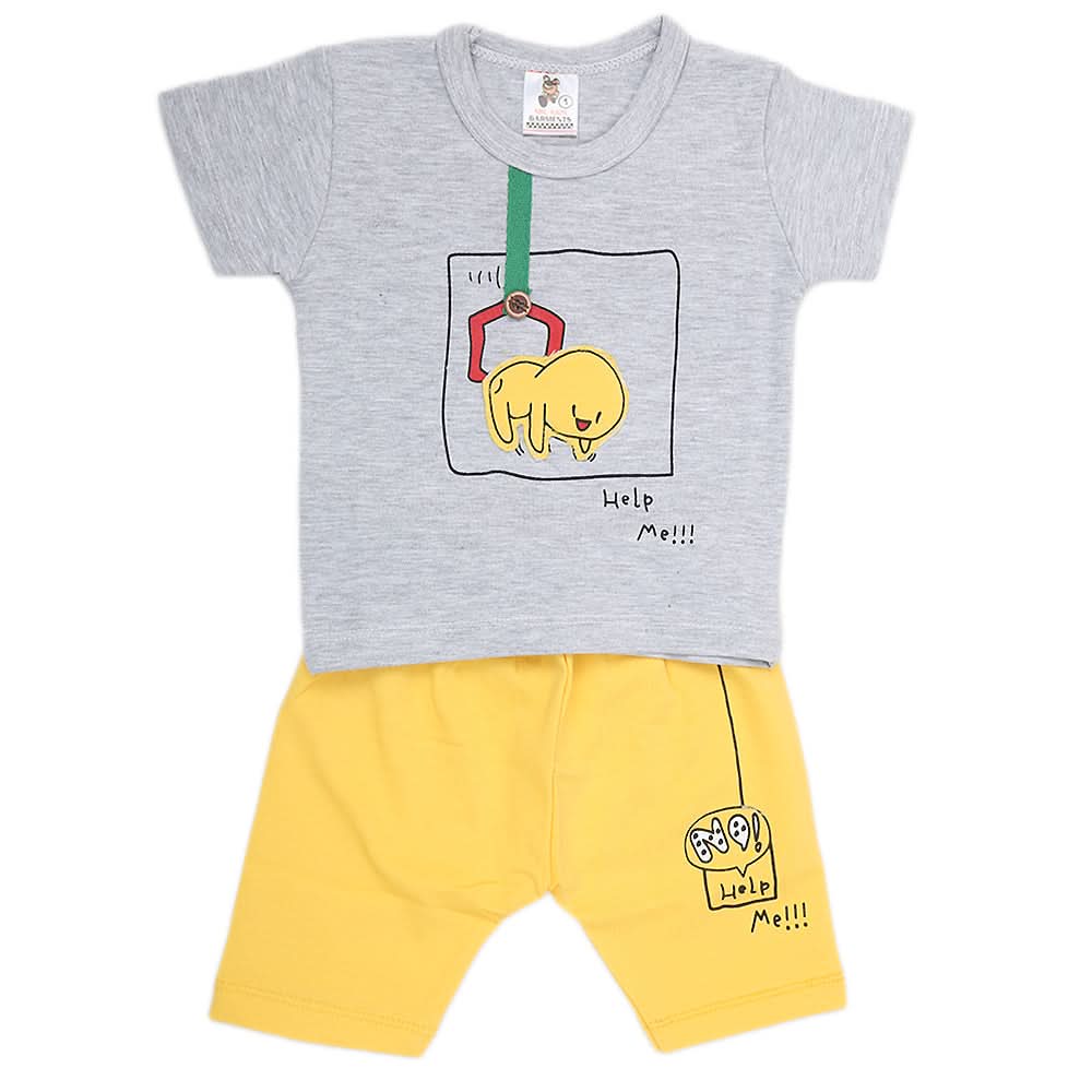 Newborn Boys Half Sleeves Suit - Yellow, Kids, NB Boys Sets And Suits, Chase Value, Chase Value