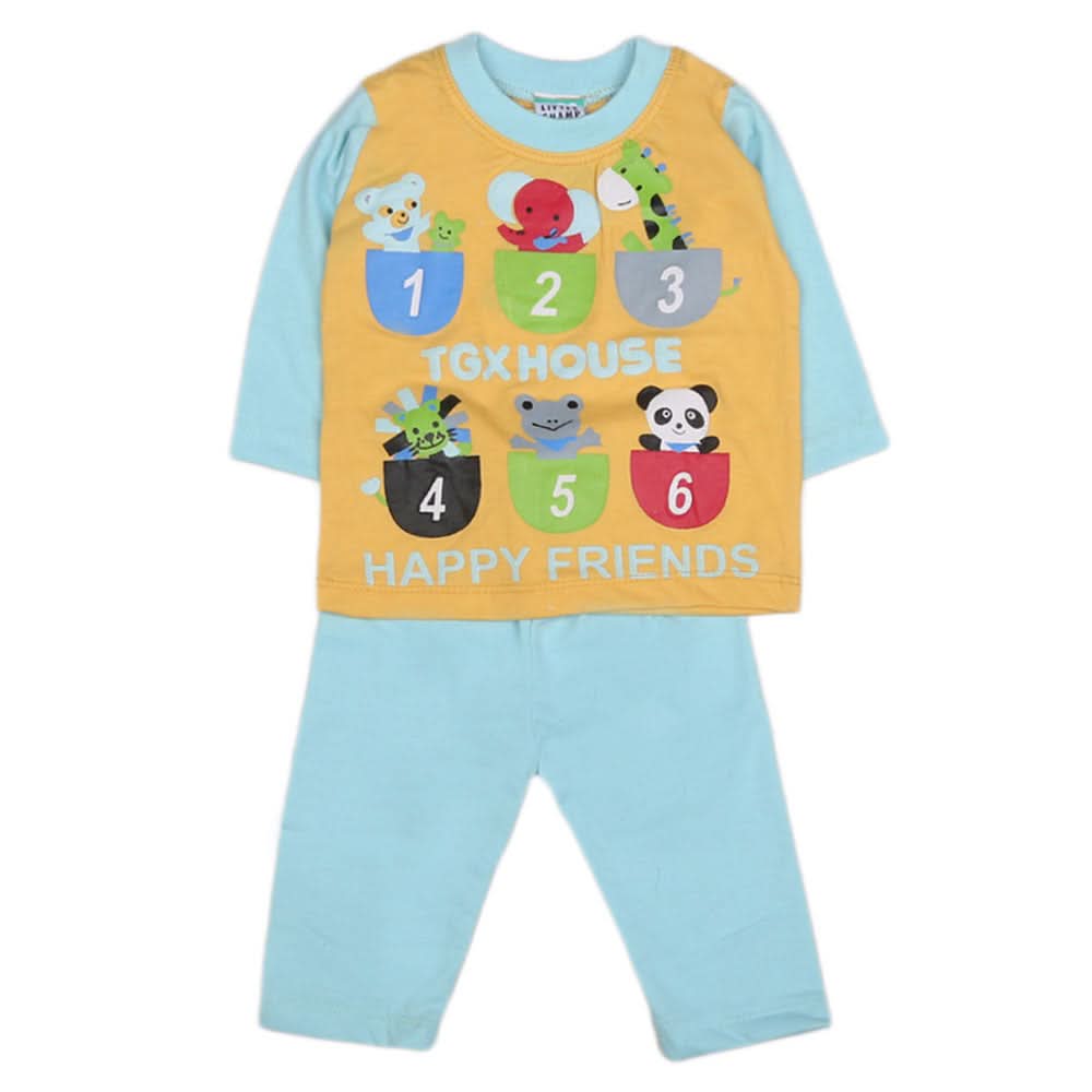 Boys Full Sleeves 2 Pcs Suit - Light Blue, Kids, Boys Sets And Suits, Chase Value, Chase Value